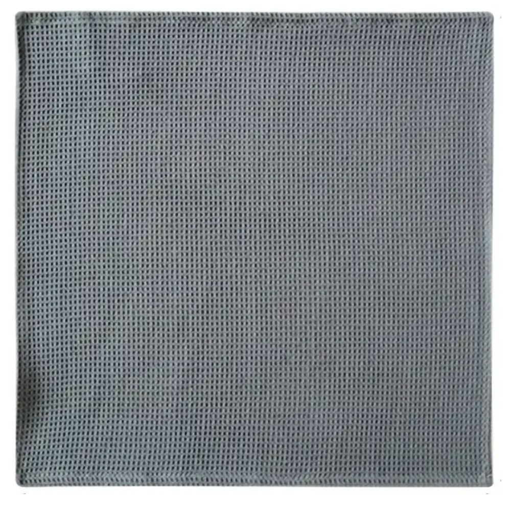 100% Cotton Waffle Weave Cleaning Towels - 4 Pack | Absorbent & Durable Towels for Kitchen & Home: Dark Green