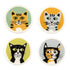 Hannah Turner Handmade Ceramic Cat Coasters box set of 4