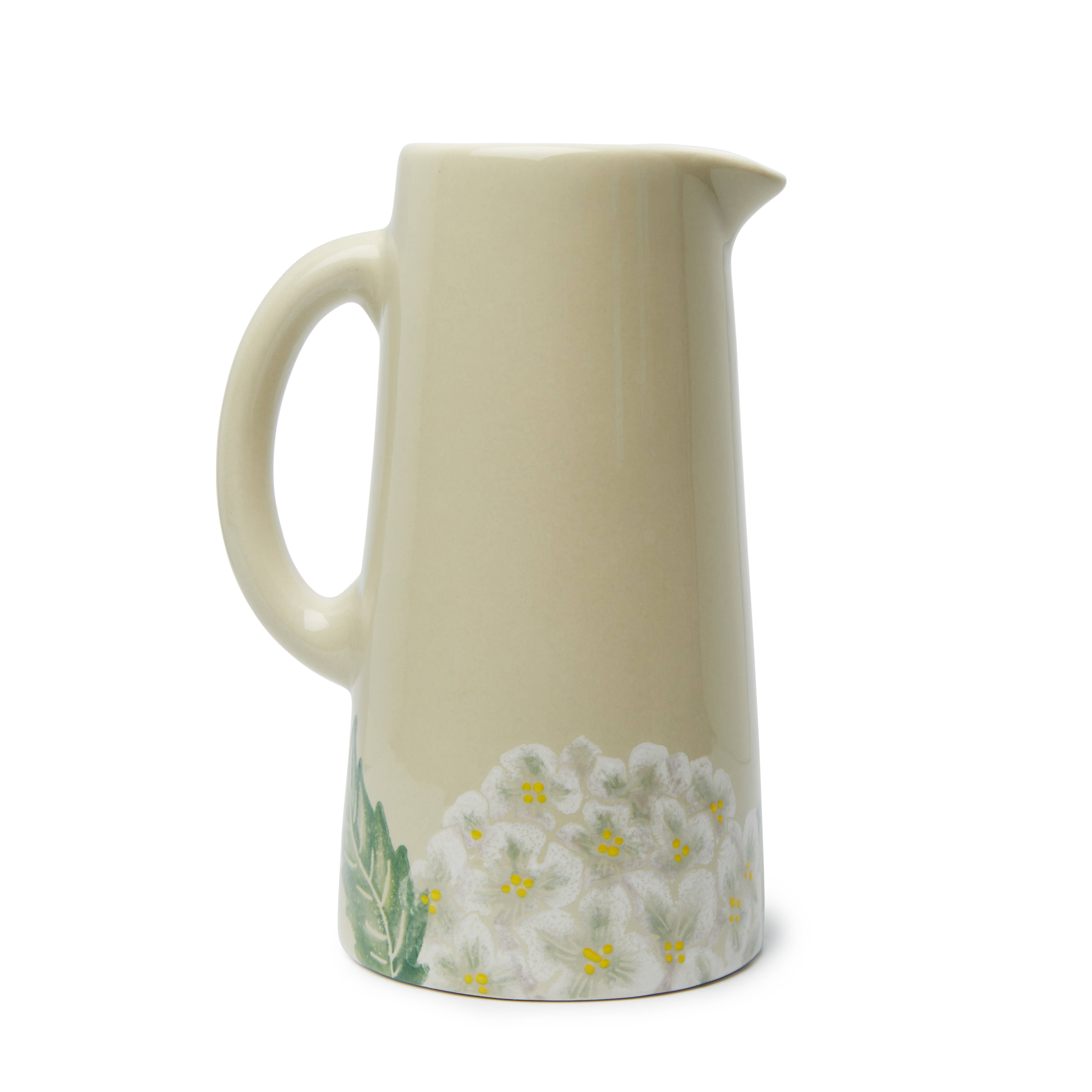 Blisshome Jug/Pitcher Grey/Green Tall Hydrangea