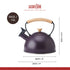 La Cafetiere Whistling Kettle In Modern Purple Colour With Heat Resistant Wooden Handle, 1.6L