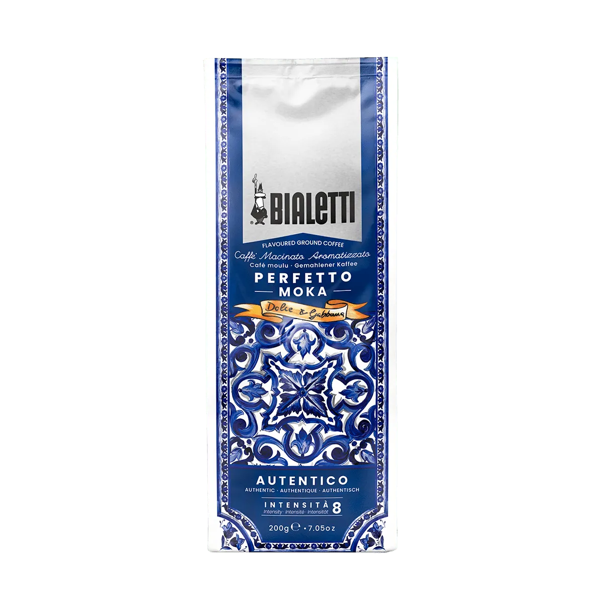 Bialetti X Dolce & Gabbana Blu Mediterraneo Coffee, Moka Ground 250g Tin