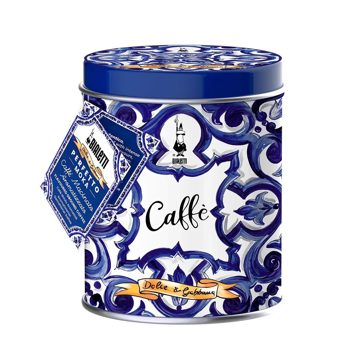 Bialetti X Dolce & Gabbana Blu Mediterraneo Coffee, Moka Ground 250g Tin