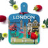 Bean & Bemble Cheese Board Double Sided Mini London Themed Gift Melamine