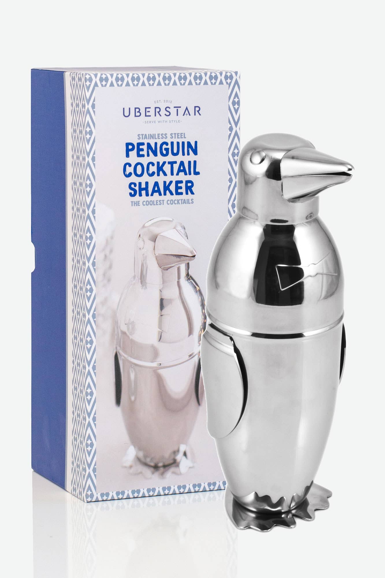 Uberstar Penguin Cocktail Shaker - Stainless Steel