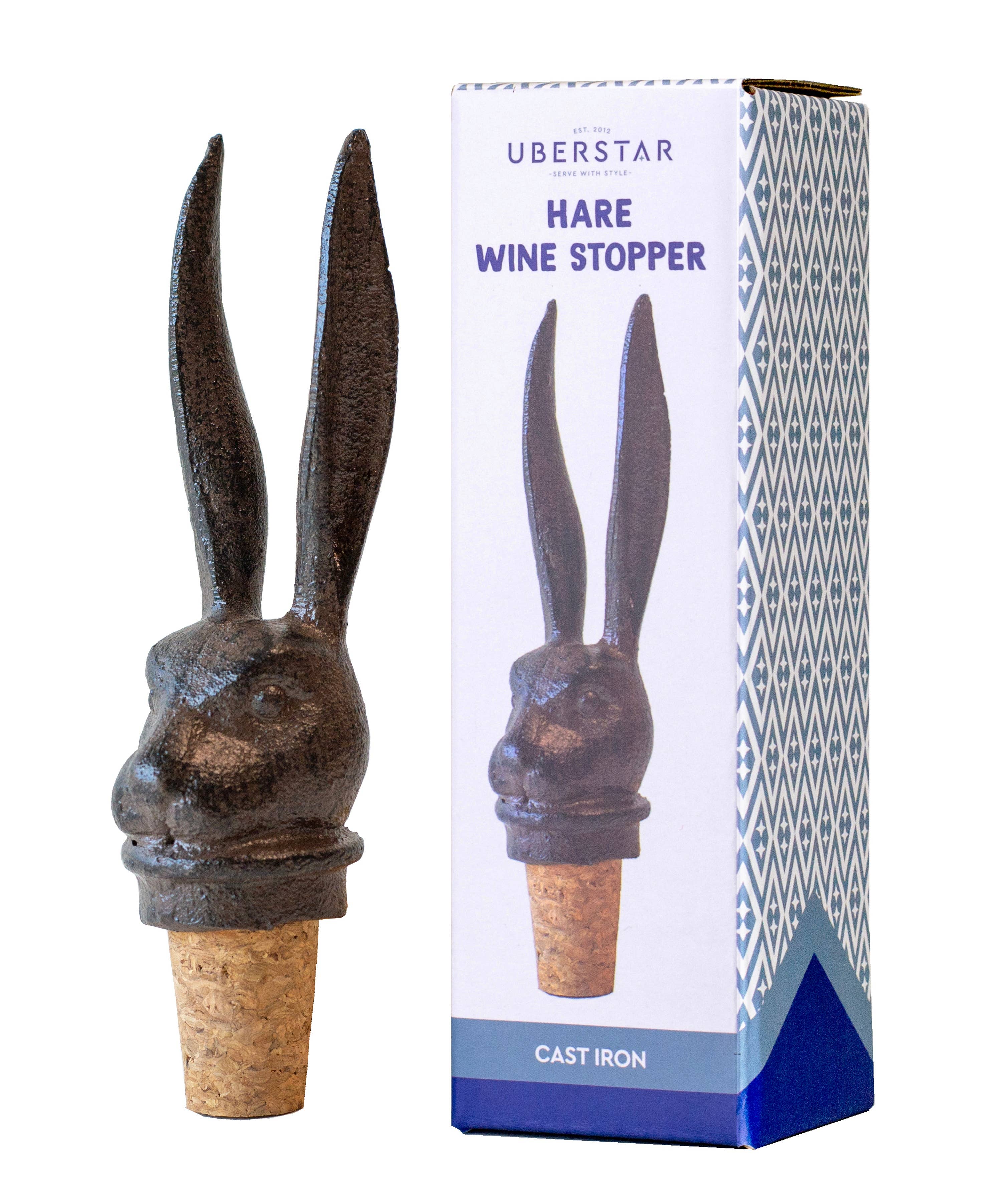 Uberstar Hare Cast Iron Wine Bottle Stopper