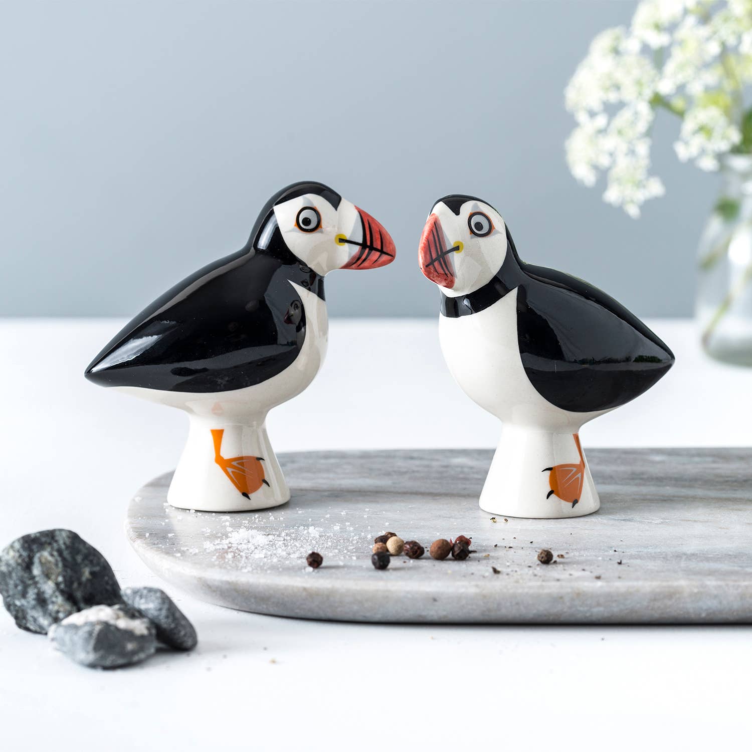 Hannah Turner Handmade Ceramic Puffin Salt and Pepper Shakers