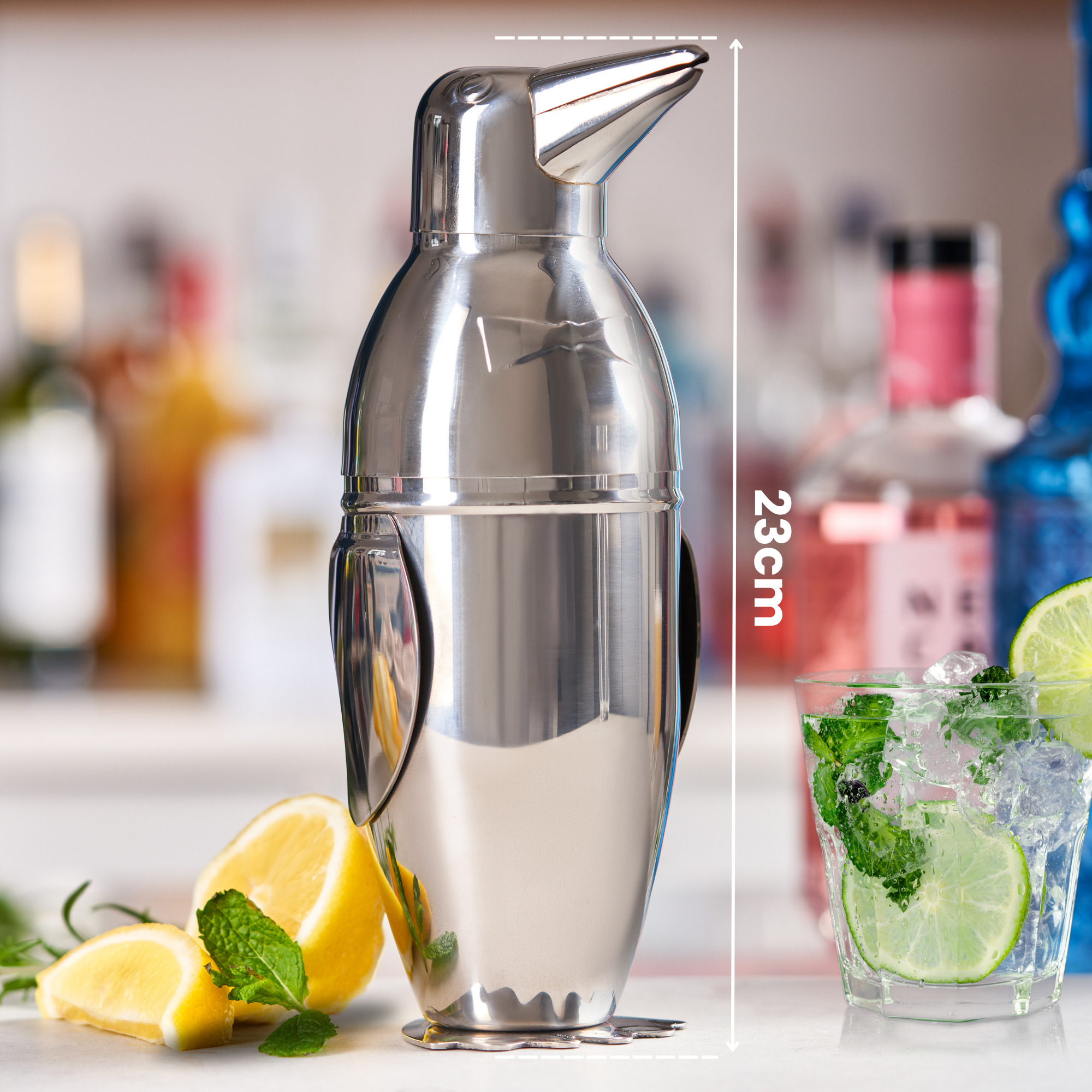 Uberstar Penguin Cocktail Shaker - Stainless Steel