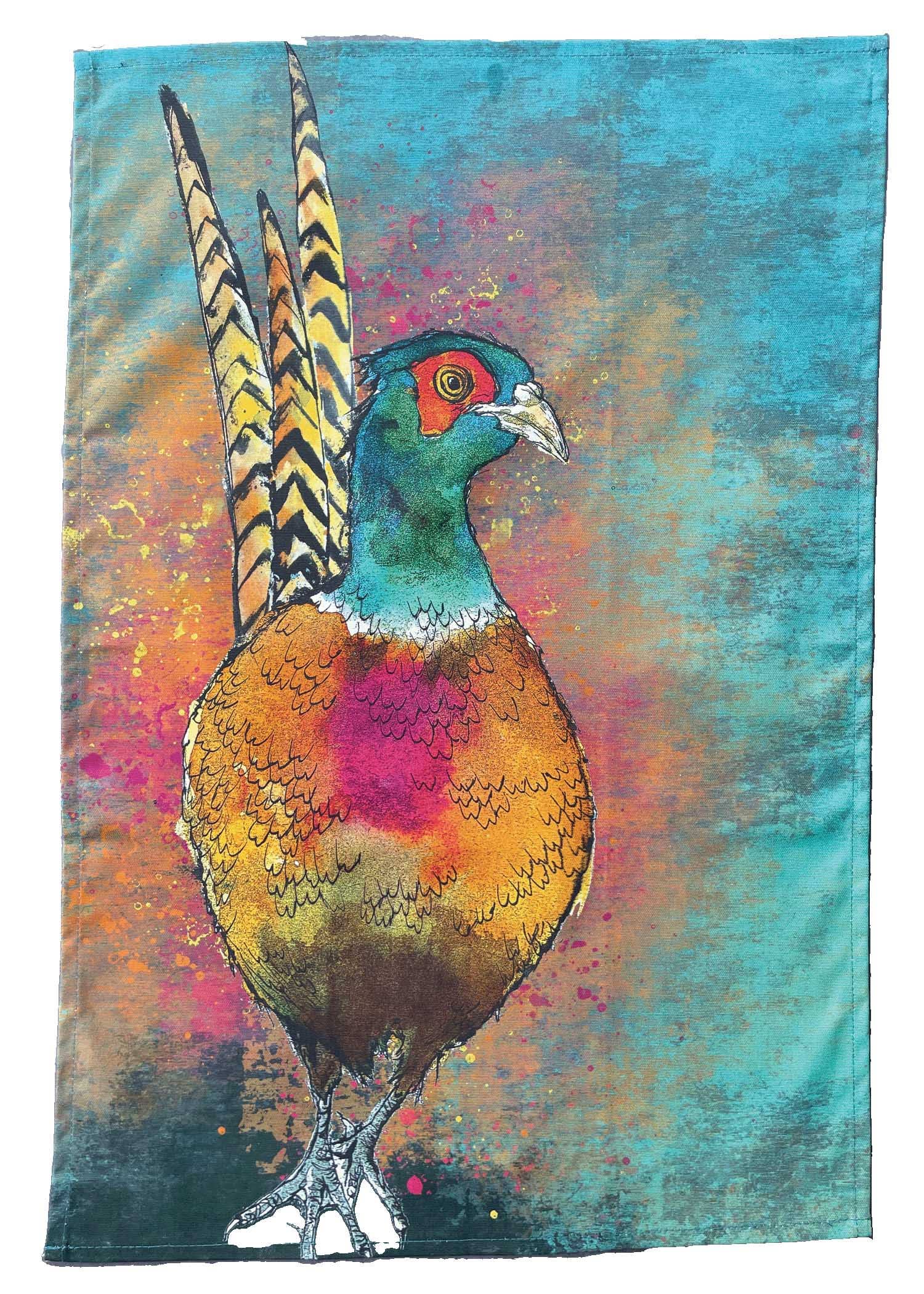 Dollyhotdogs Pheasant Tea Towel