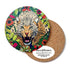 Bean & Bemble Coaster Round Melamine Wood Wild Cat Leopard