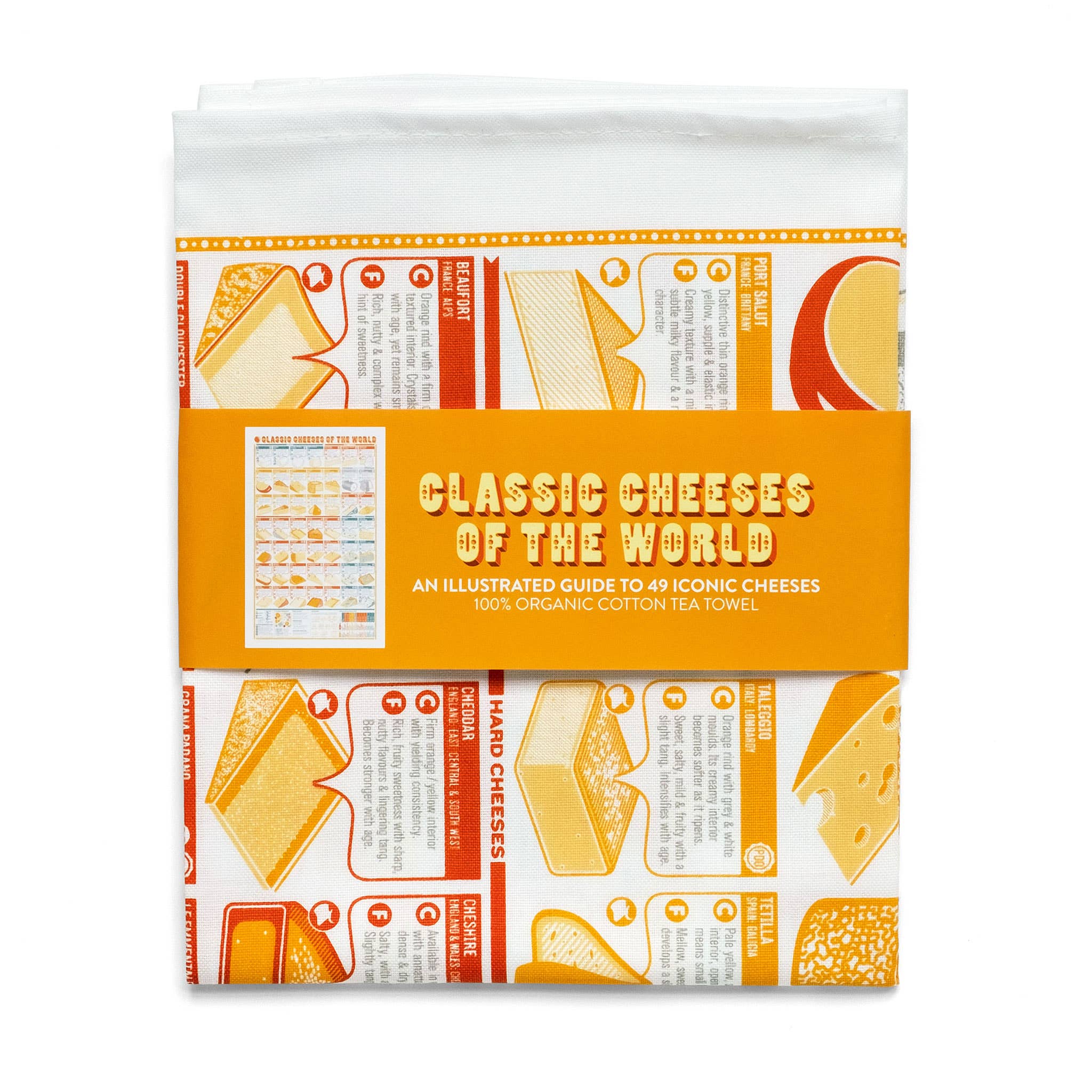 Studio Gardiner Classic Cheeses of the World Tea Towel