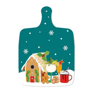Bean & Bemble Large Cheese Board Double Sided Christmas Eat Drink and Be Merry