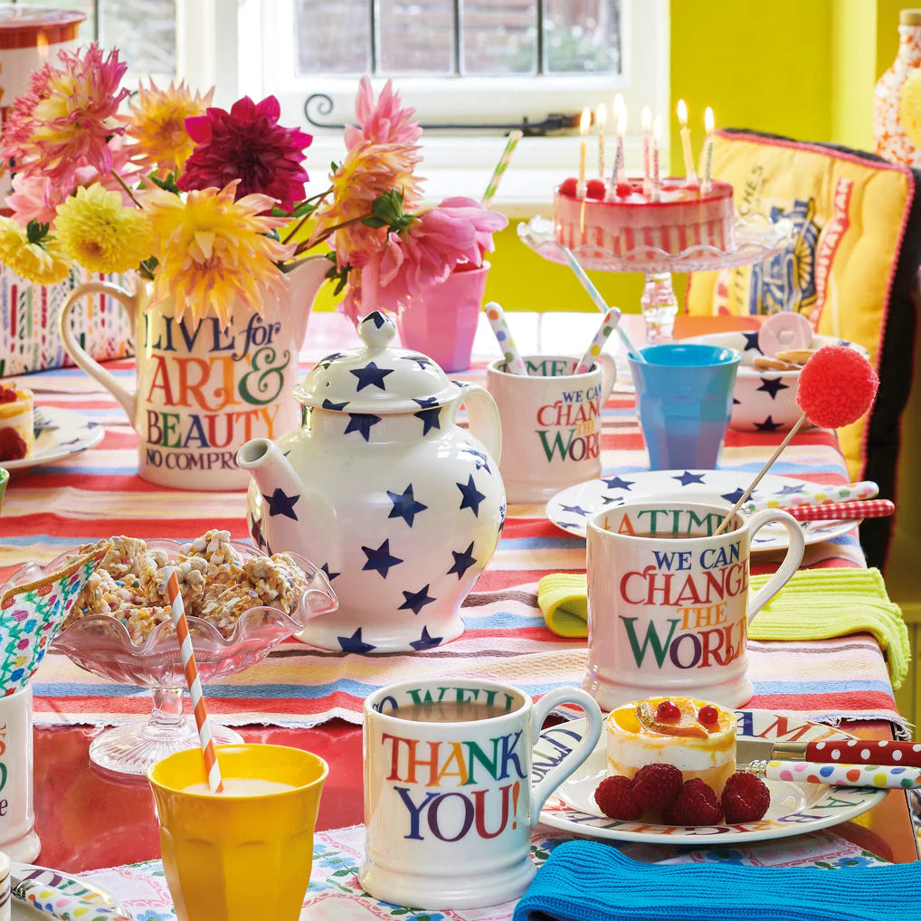 Emma Bridgewater Blue Star 4 Mug Teapot (BOXED)