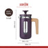 La Cafetière Pisa 3 Cup Cafetiere, Purple