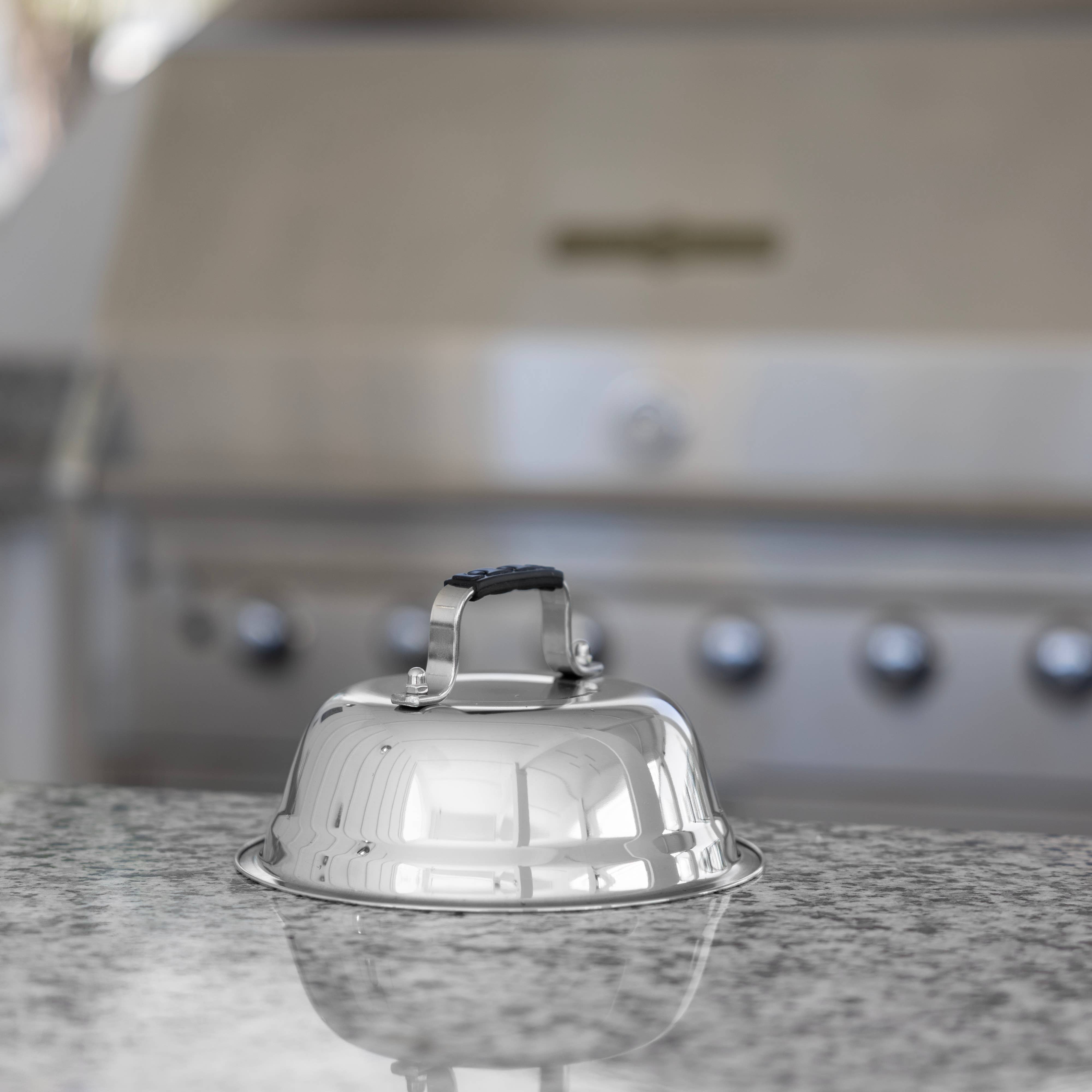 Fox Run Outset Stainless Steel Cheese Melting Dome, 7.5” x 7.5” x 4”