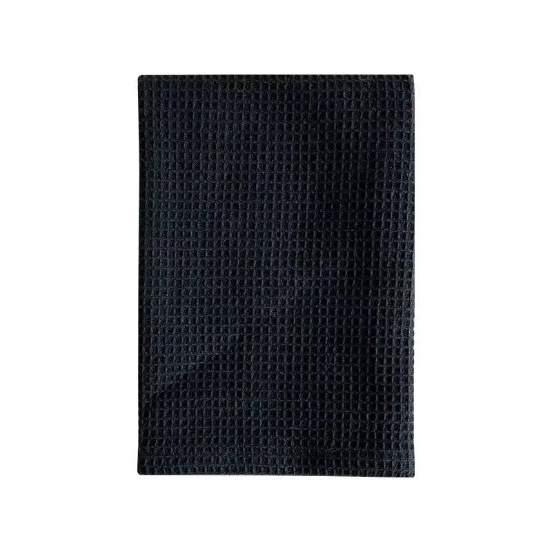 100% Cotton Waffle Weave Cleaning Towels - 4 Pack | Absorbent & Durable Towels for Kitchen & Home: Dark Green
