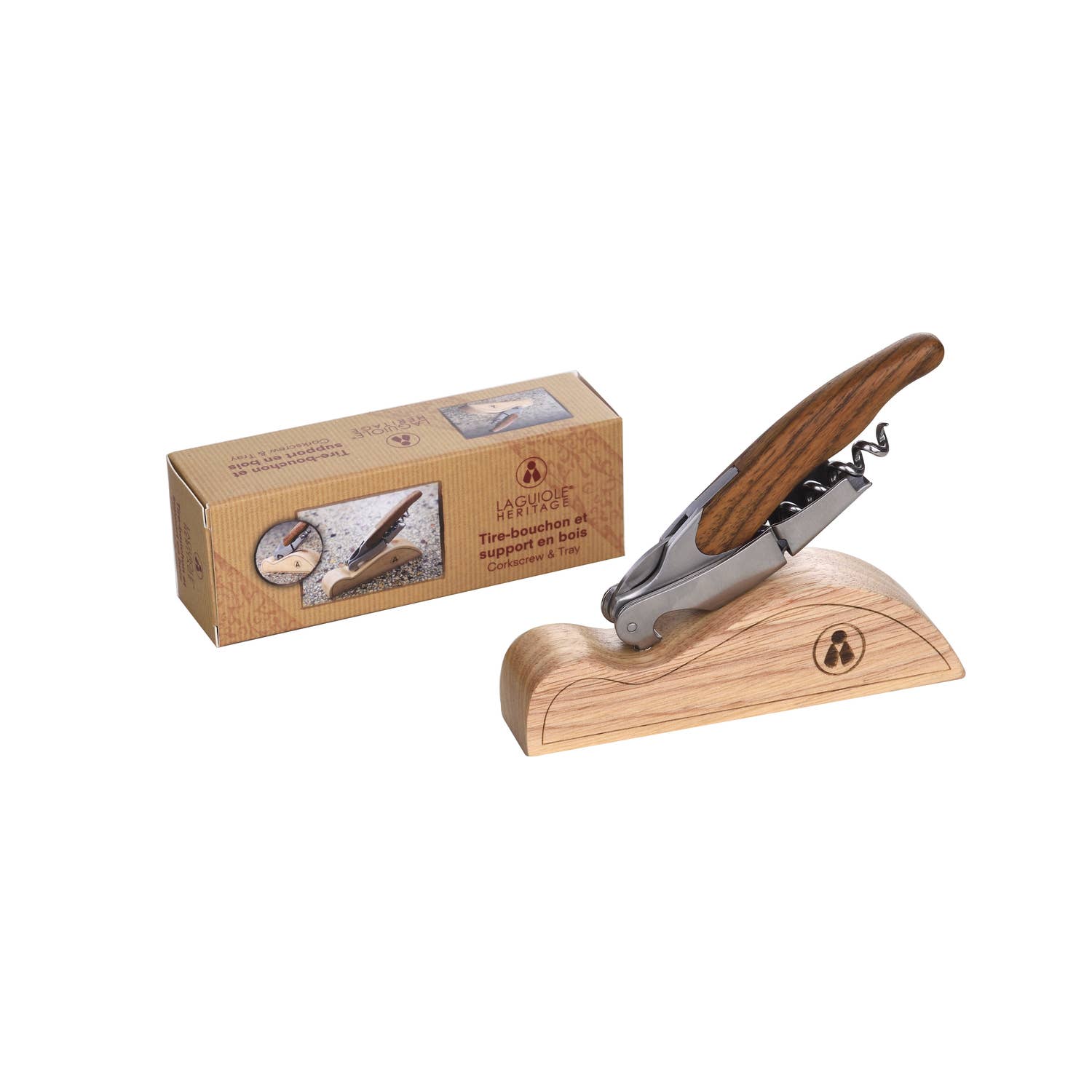 LAGUIOLE HERITAGE corkscrew and wooden holder