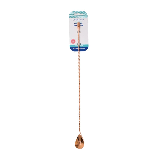 Cocktail Barspoon 40cm Weighted Teardrop - Rose Gold