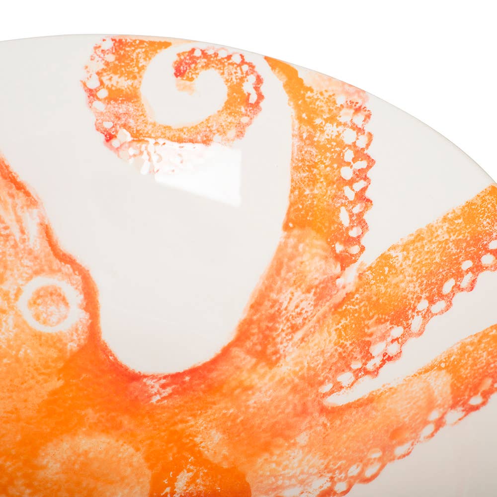 Creatures Octopus Salad Bowl Orange | Ceramic Bowl