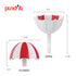 Fox Run Pund'it Funbrella, 3.5" Silicone Umbrella Themed Funnel