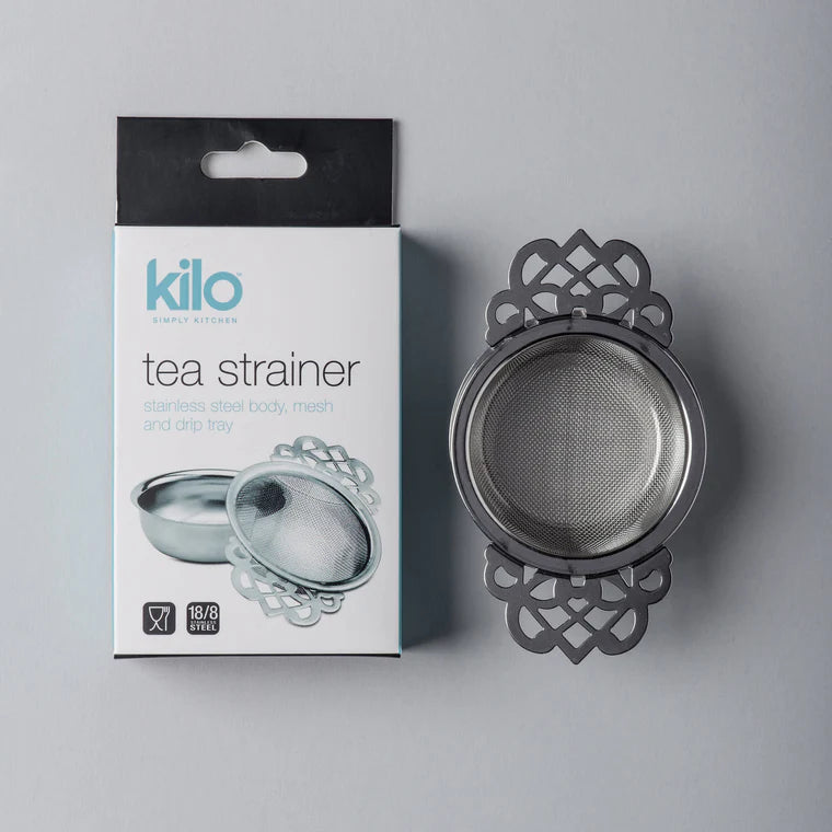 Kilo Stainless Steel Tea Strainer, Boxed