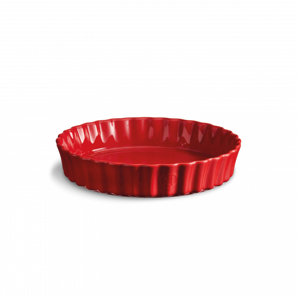 Emile Henry Deep Flan Dish Burgundy 24cm dia.