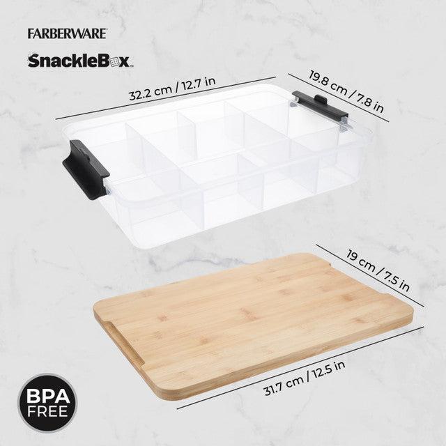 Farberware New SnackleBox Bamboo Board and Box 20 x 33CM
