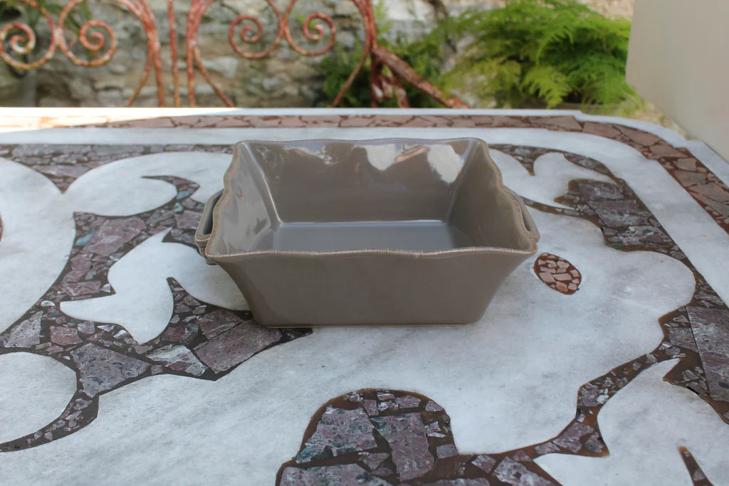 Ceramic Ovenware Dish Small Square Mink, 20 x 20 x 7cm