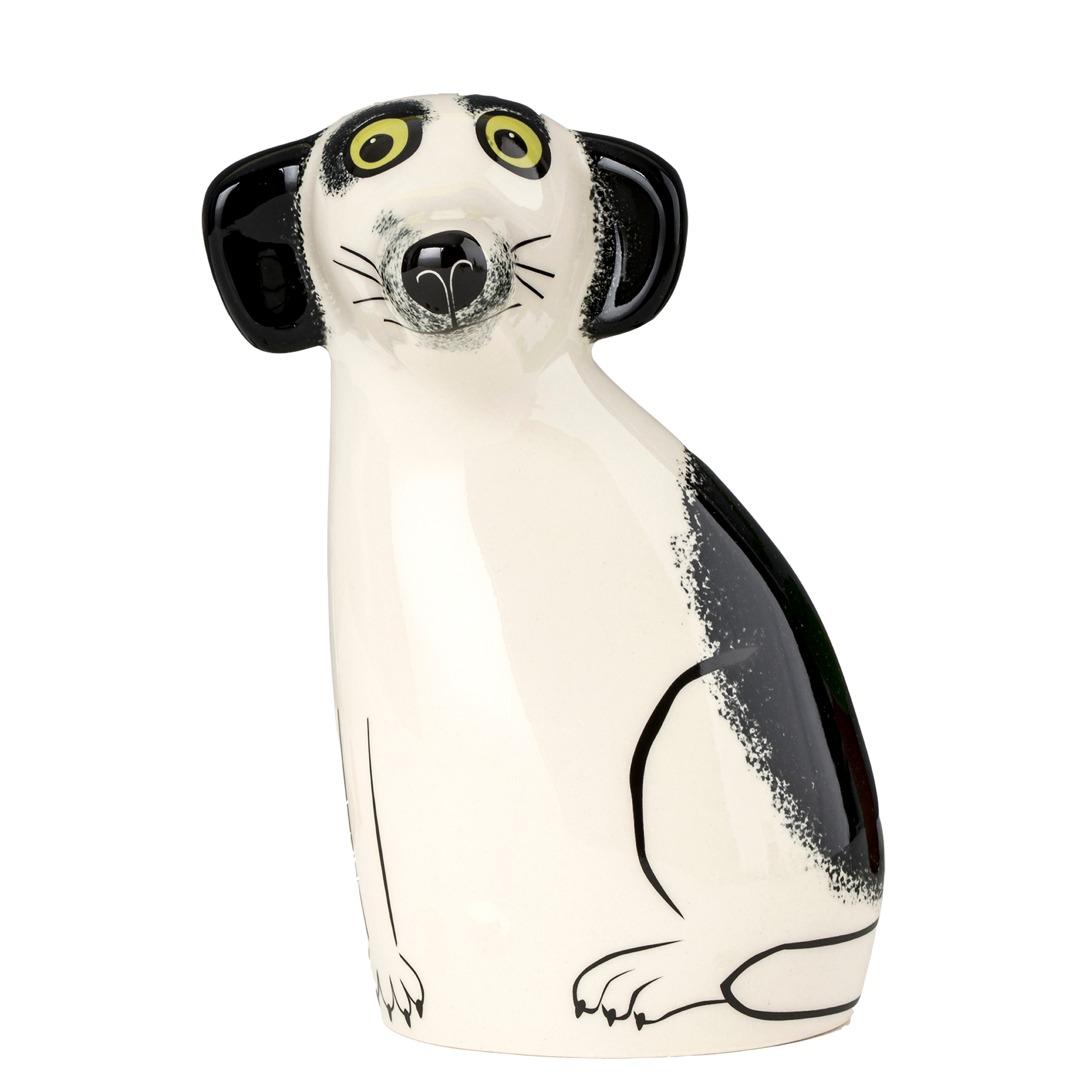 Hannah Turner Handmade Ceramic Black and White Dog Money Box