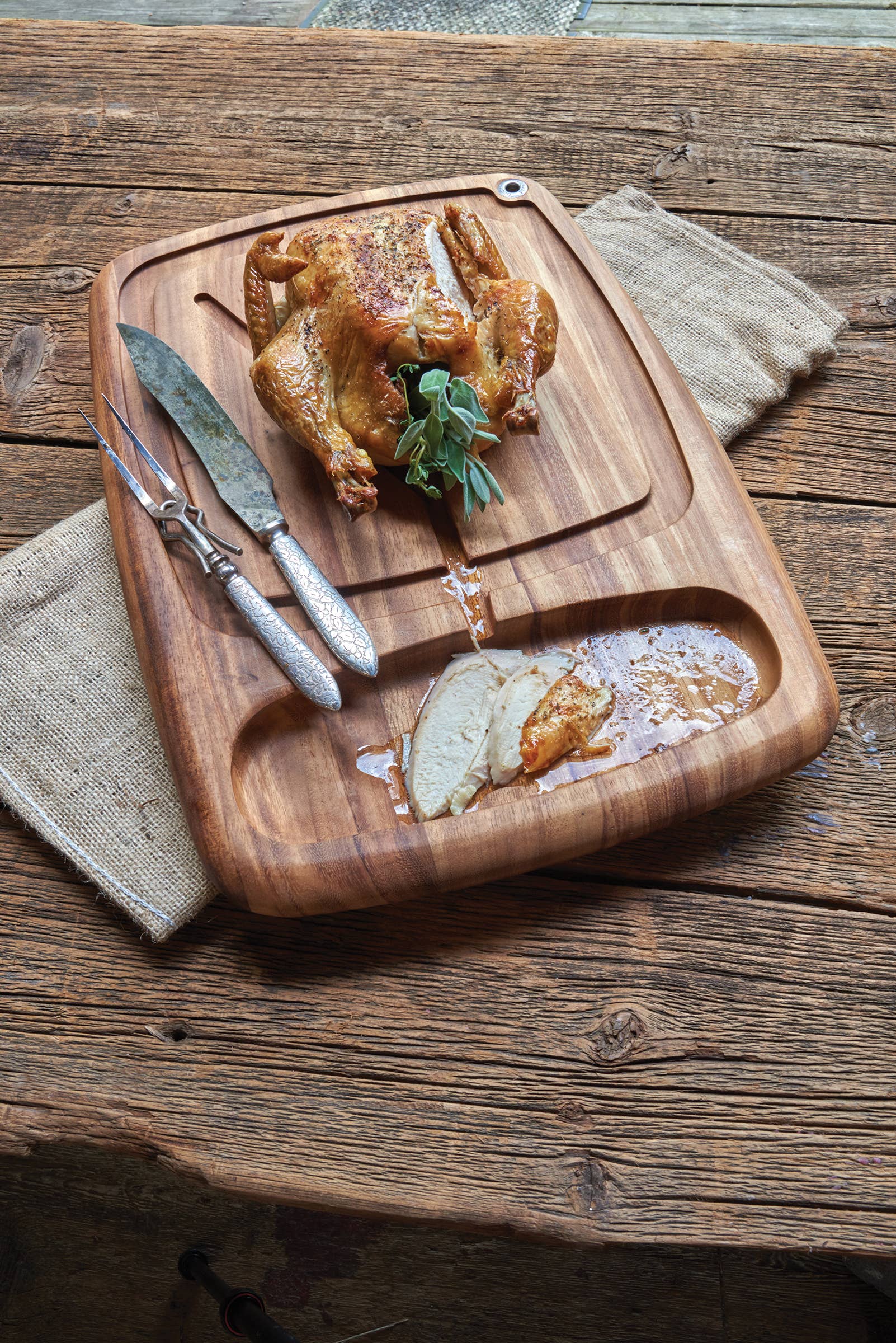 Fox Run Ironwood Kansas City Carving Board, Acacia, 22" x 15"