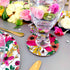 Bean & Bemble Coasters Box Set Round Melamine Wood Vivid Garden Blooms Floral
