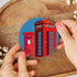 Bean & Bemble Coaster Melamine Wooden London Souvenir - Post Box Phone Box