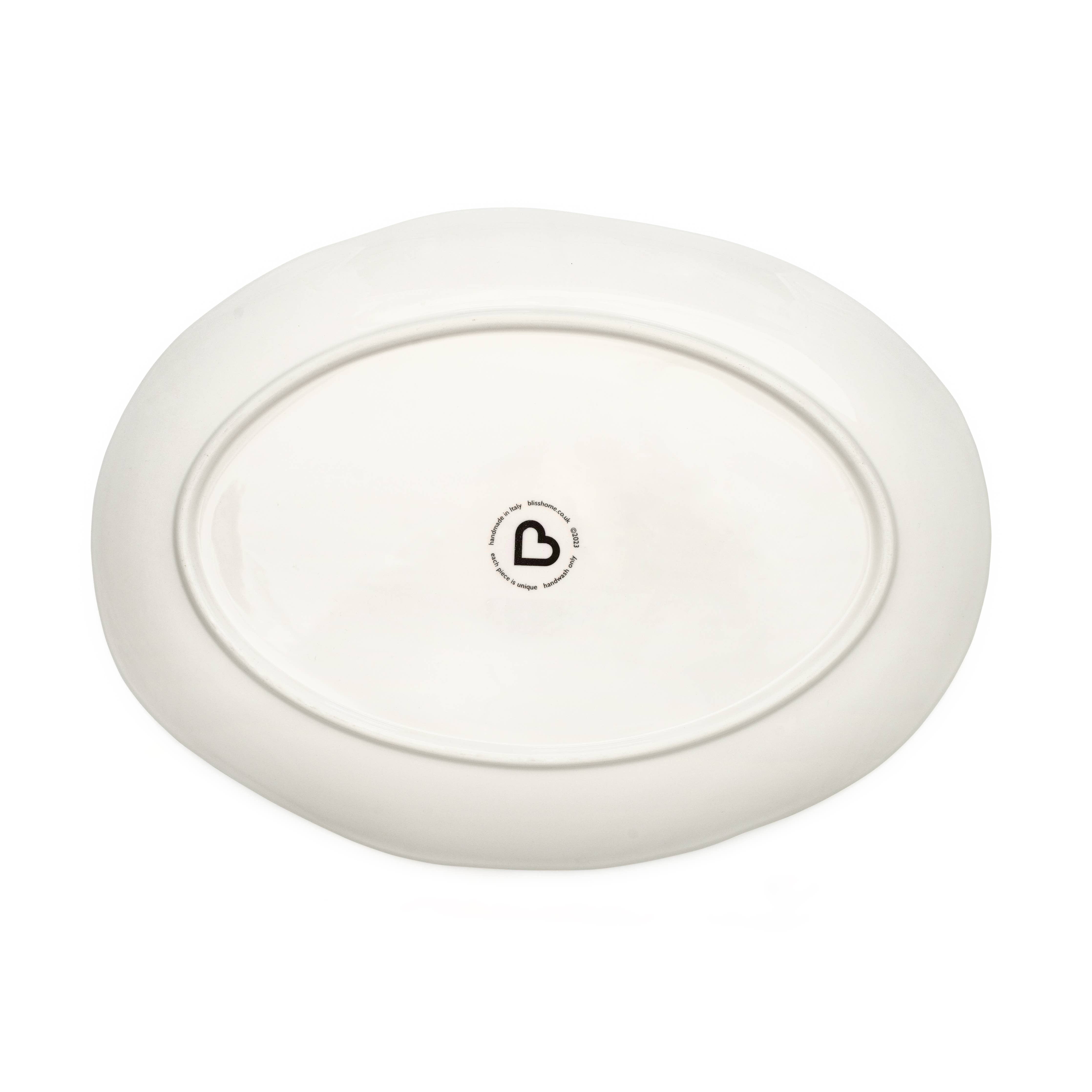 BlissHome Oval Platter, Sicilian Lemons on the Vine