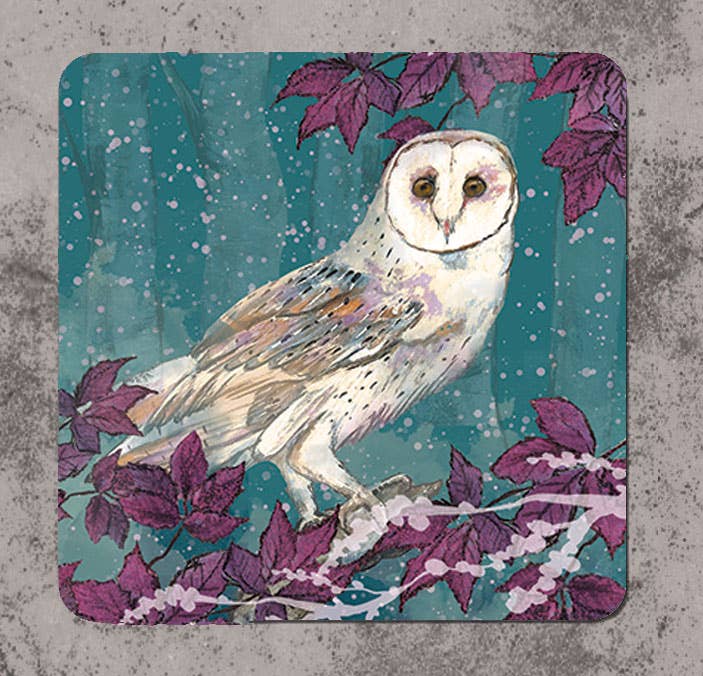 Dollyhotdogs Winter Owl Coaster