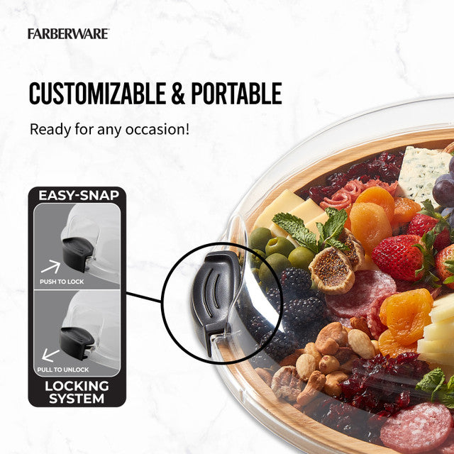 Farberware Build-a-Board Bamboo Round Board, 35.5CM