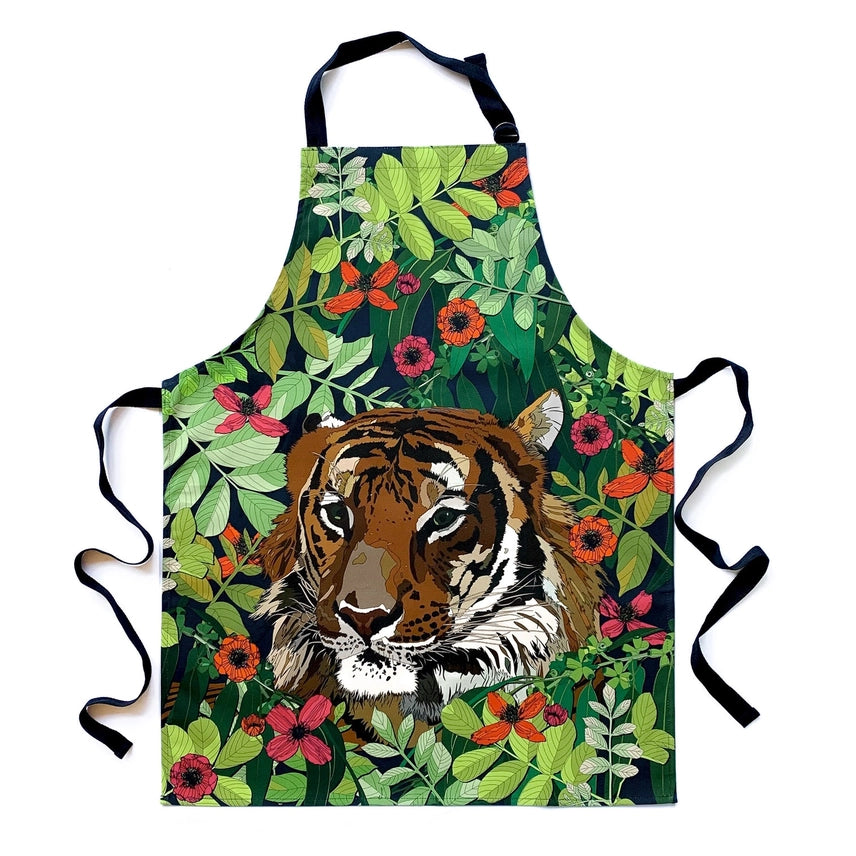 Bean & Bemble Apron Wild Cat Tiger Jungle Print