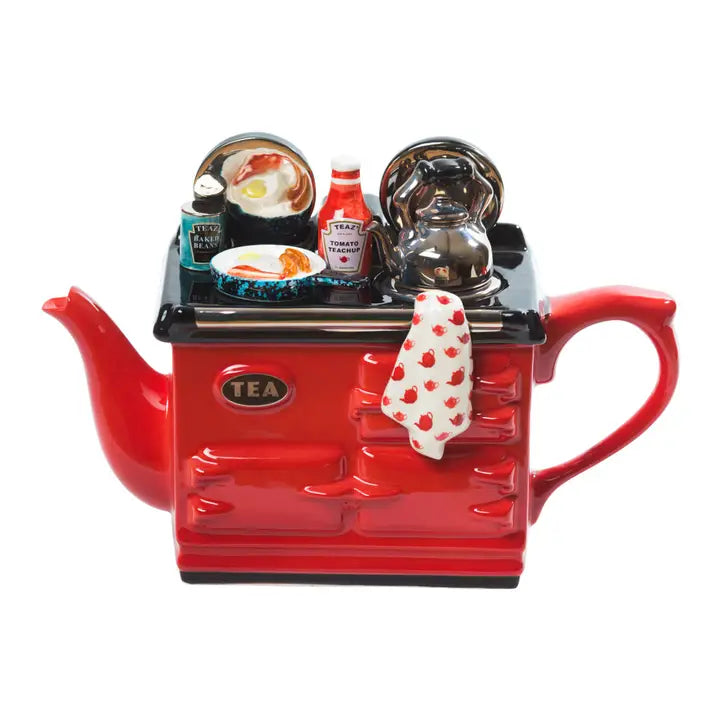 English Breakfast Large Aga Style Teapot Red 46 Fl.Oz.