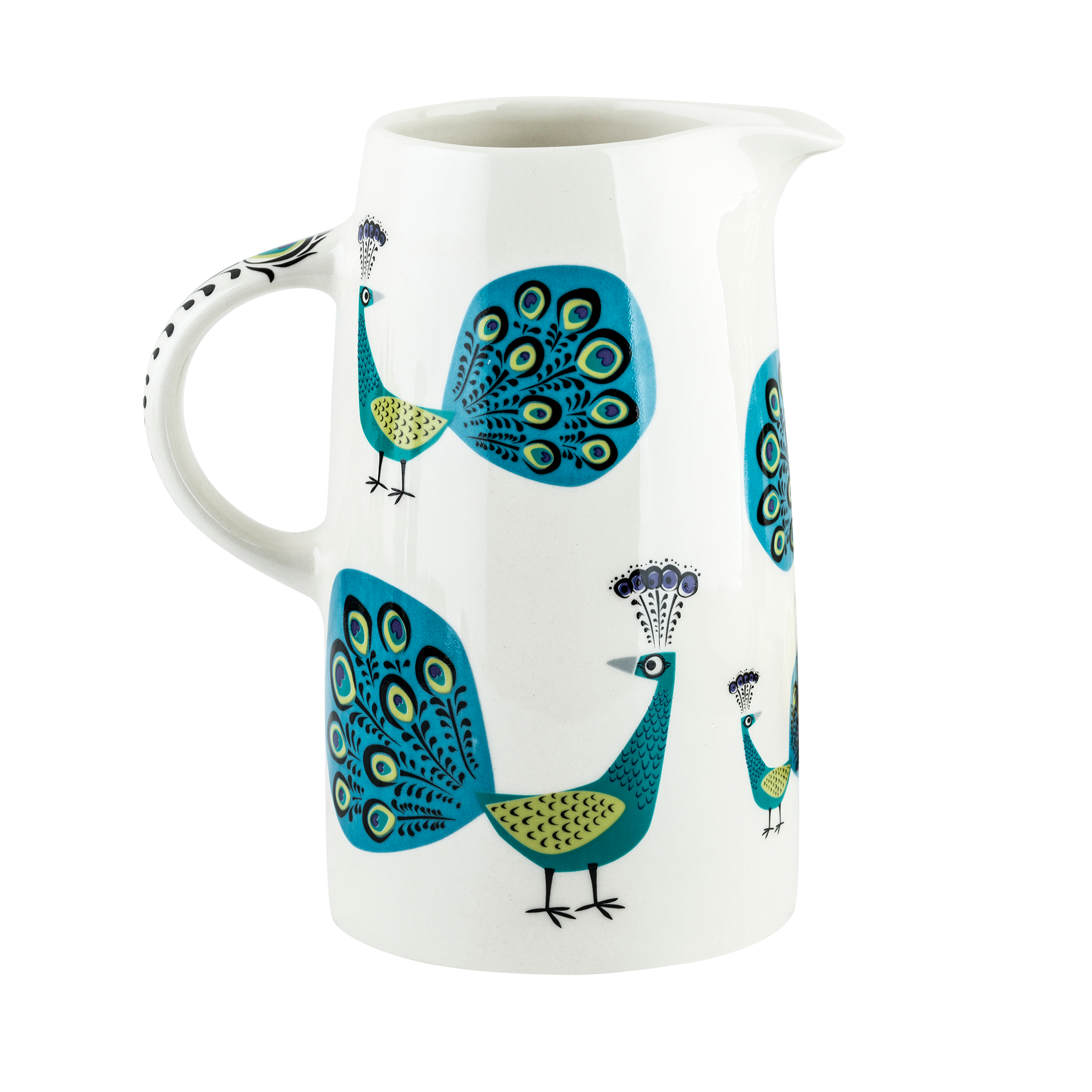 Hannah Turner Handmade Ceramic Peacock Tall Jug