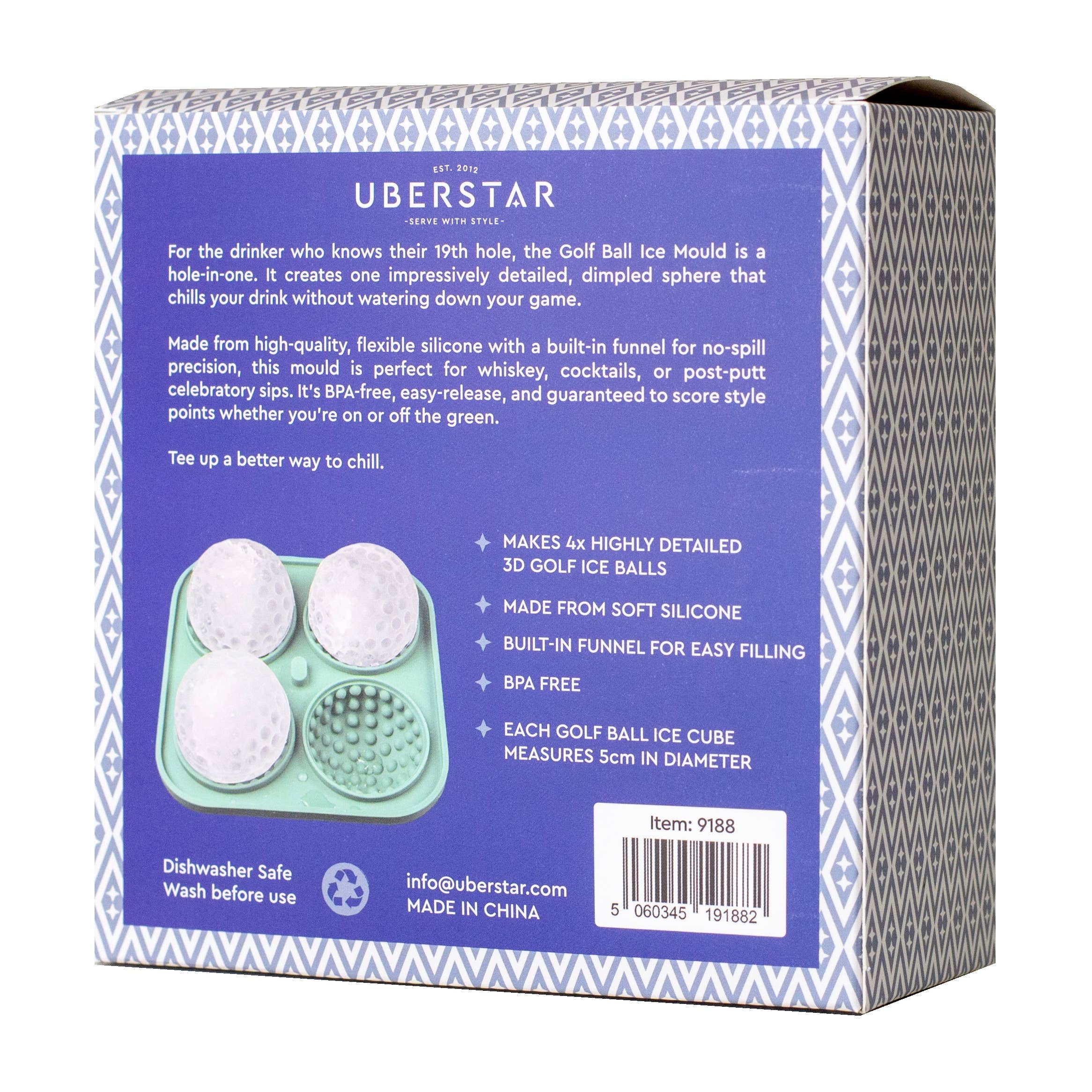 Uberstar Silicone Sports Golf Ball Ice Cube Tray