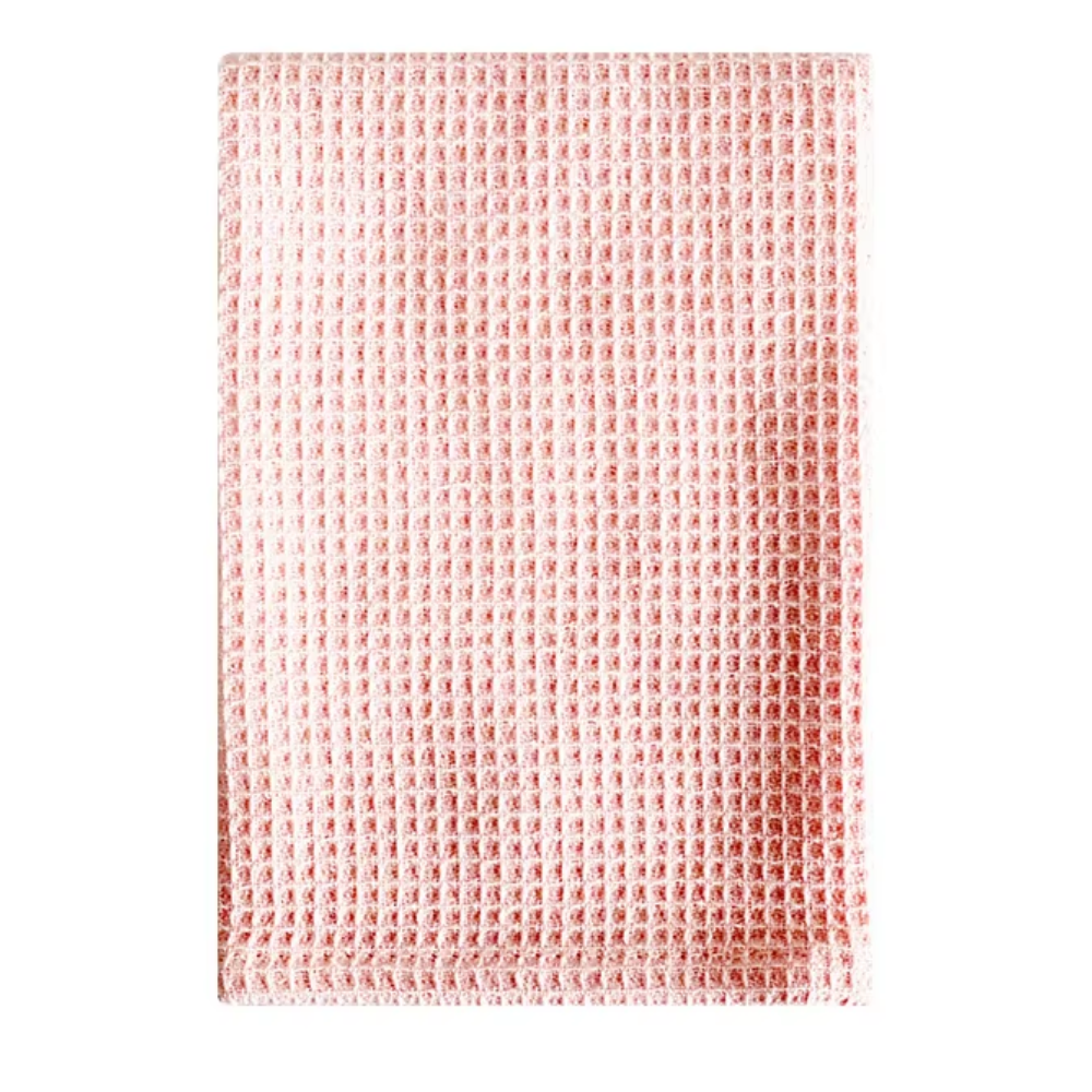 100% Cotton Waffle Weave Cleaning Towels - 4 Pack | Absorbent & Durable Towels for Kitchen & Home: Blue