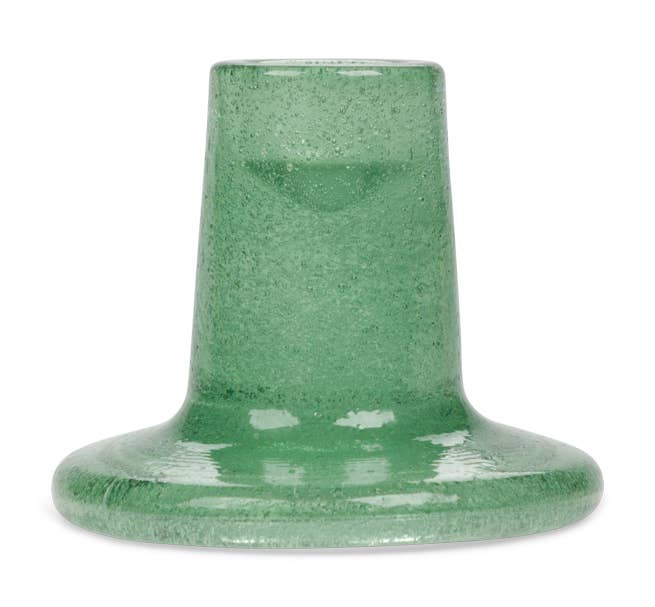 British Colour Standards Glass Candleholder in Jade Green