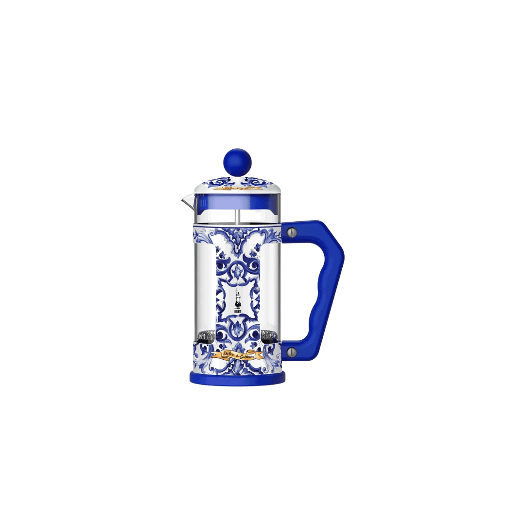 Bialetti X Dolce&Gabbana Blue Mediterranean Coffee Press: Blue 3 Mug / 8 Tazze / 1L