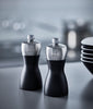 Peugeot Fidji Duo of salt and pepper mills in wood and stainless steel, black, 12 cm
