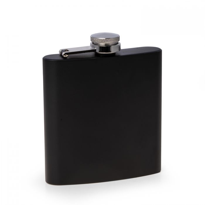 BeyBerk Vincent Matte Black 6oz Flask with Captive Cap