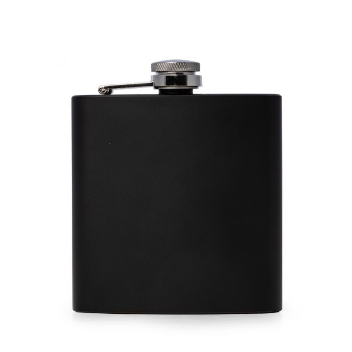BeyBerk Vincent Matte Black 6oz Flask with Captive Cap