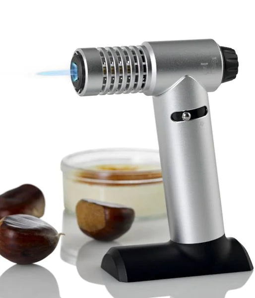 Adhoc Flambé burner Brulée, silver 14cm