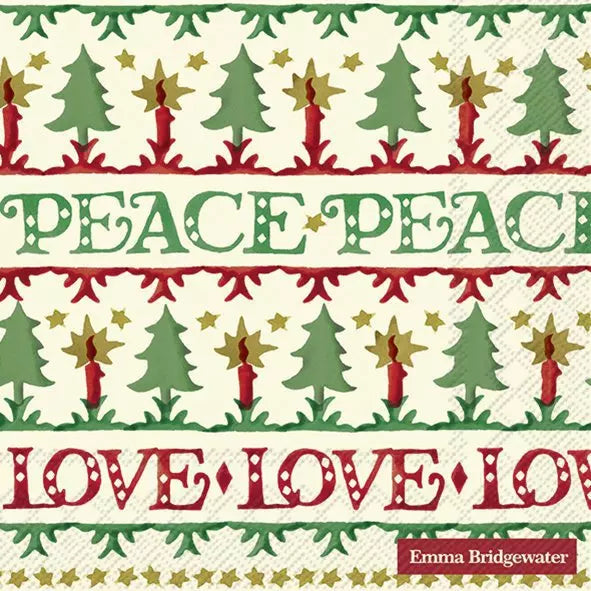 Emma Bridgewater Christmas Joy Cream Napkins 33 x 33cm