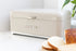 KitchenCraft Lovello Textured Large Bread Bin, Latte Cream