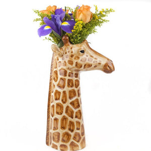 Quail Giraffe Flower Vase Large