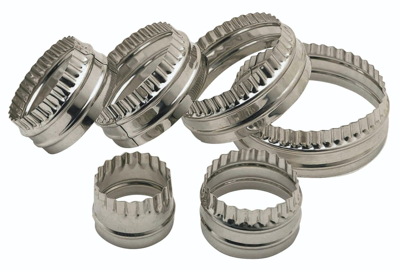 KitchenCraft Set of Six Double Edged Biscuit / Pastry Cutters