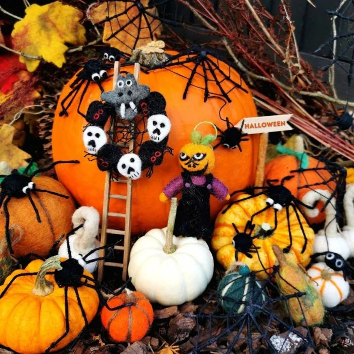 Felt So Good Handmade Felt Hannibal Pumpkin Hanging Halloween Decoration